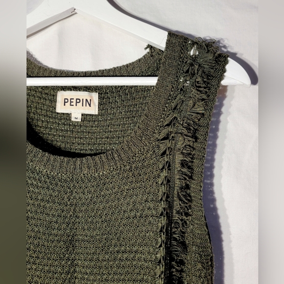 Pepin Sleeveless Fringe Boho Knit Tank Top - Picture 5 of 9